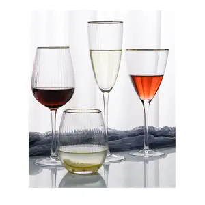 Aikeyi personalized transparent unique wine glasses antique glass goblet