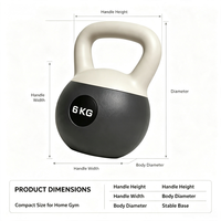 Kettlebell en fonte revêtue de vinyle, kettlebell multifonction pour la musculation à domicile et en salle de sport