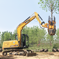 Transplanteur d'arbres robuste, hydraulique, à moteur diesel, accessoire pour excavatrice, machine de déplacement d'arbres, pelle à arbres pour excavatrice