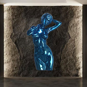 Decoración Moderna para Pared de Sala de Estar, Escultura de Mujer Desnuda en Relieve 3D de Resina de Tamaño Real, Esculturas de Fibra de Vidrio para Colgar en la Pared - Product Image 2