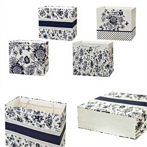 Borse Regalo Retrò Portatili (12 Pezzi) con Stampa Digitale su Carta per Regali Promozionali e Uso Festivo - Product Image 1