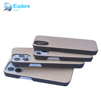 IExplore écologique biodégradable en bois de bambou naturel coque de téléphone PC conception OEM ODM pour iPhone 17 Pro Max Galaxy S25 Ultra
