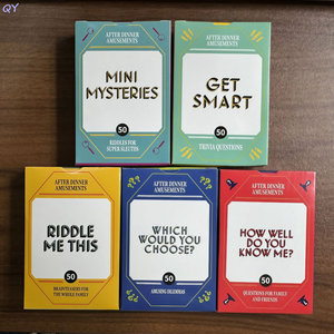Jeu de société MK All-English Party Mini Mysteries 50 cartes de devinettes Divertissements après le dîner Jeu de réflexion - Product Image 6