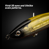 RUNTOO 70g 102g Leurre flottant de type crayon pour la pêche en haute mer, la pêche à la traîne, le thon et la pêche au gros gibier, avec lame flash bionique