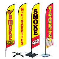 Drapeau plume personnalisé imprimé pour l'extérieur, 15 pieds, double face, en polyester, avec mât en fibre de verre