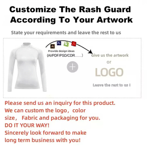 Logo personnalisé Chemise de compression pour femmes à manches longues à séchage rapide Protection UV contre les éruptions cutanées pour les hauts de bain de surf Gym Tight Wear - Product Image 2