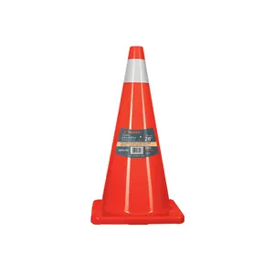 Cône de signalisation en PVC de 70 cm avec bande réfléchissante, TRUPER - Product Image 1
