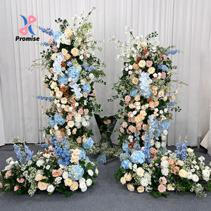 ซุ้มดอกไม้ประดิษฐ์ทำมือจากผ้าไหมเทียมสีแดง รูปทรงดอกไฮเดรนเยีย ดีไซน์ทันสมัย เป็นมิตรกับสิ่งแวดล้อม หรูหรา กันน้ำ เหมาะสำหรับงานแต่งงาน - Product Image 1