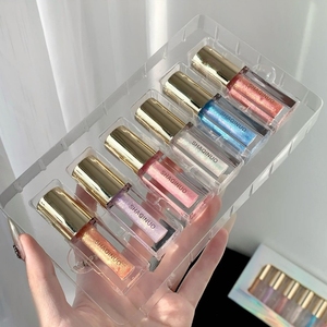 SHAQINUOクリアスパークリングミラー光沢のあるリップグロス水っぽい持続的な水分補給スターシャイングリッターリップグレイズ - Product Image 5