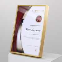 Plaque personnalisée imprimée UV Métal acrylique détachable certificat d'honneur Cadre photo Trophée avec plaque d'autorisation Trophée