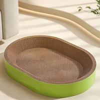 Planche à gratter pour chat de forme ovale résistante à l'usure, griffoir pratique pour animaux de compagnie, meuble pour chats
