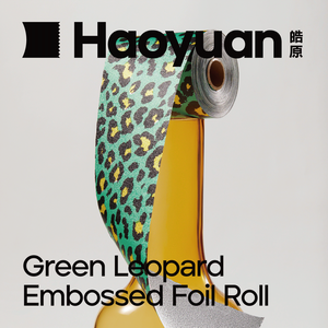 لفائف من رقائق الشعر منقوشة برقائق هاويوان لتسليط الضوء على تلوين تصفيف الشعر طباعة مخصصة عالية الجودة مع نقش الشعار - Product Image 4