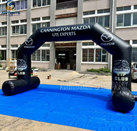 Arche gonflable noire de 5 m de long pour concessionnaires automobiles