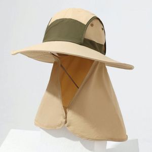 Chapeaux de pêche à large bord pour l'extérieur, protection solaire, protection du cou, chapeaux de safari et de jungle avec cordon - Product Image 5