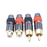 Connecteur audio RCA plaqué or, type à souder, adaptateur jack RCA mâle/femelle pour amplificateur HIFI, câble AV, câblage audio-vidéo DIY