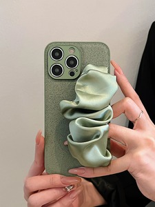 Dragonne écharpe en soie verte pour <span class=keywords><strong>Iphone</strong></span> 15 étui de téléphone <span class=keywords><strong>cordon</strong></span> bandoulière pour Iphone14 <span class=keywords><strong>13</strong></span> 12promax <span class=keywords><strong>coque</strong></span> dure femme - Product Image 5