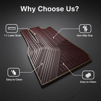 Tapis de voiture en caoutchouc imperméable pour Tesla Model Y, ensemble complet, protection contre les intempéries, bordure 3D étendue, épaisseur 5-10 mm, 2025 ARTES