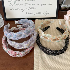 Hot Selling Popular Niche Design Exquisite Cute <b>Sweet</b> Floral Hairband Light Luxury Women's Hairbands Fashionable Jewelry - Product Image 4