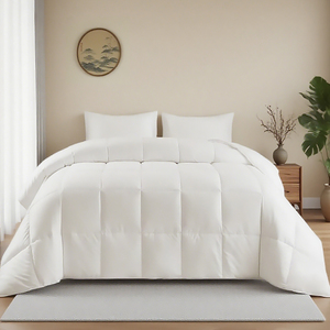 Tất cả các mùa siêu mềm Fluffy <span class=keywords><strong>Comforter</strong></span> bộ đồ giường 3PC đầy đủ/Nữ Hoàng Kích thước 1 bông <span class=keywords><strong>Comforter</strong></span> 2 gối, trắng - Product Image 2