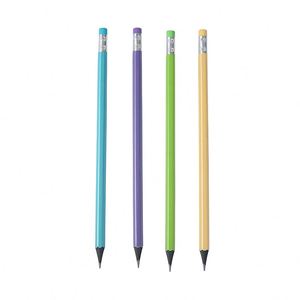 Crayons hexagonaux perlés colorés avec logo personnalisé, crayons HB à corps noir pour peinture, 7 pouces, 12 pièces/ensemble, boîte de couleur, pour bureau et école - Product Image 1