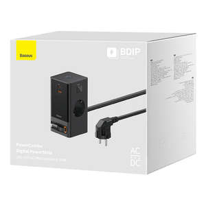 <span class=keywords><strong>Baseus</strong></span>-Regleta de alimentación de 65W, enchufe de EE. UU., 3AC, USB C, PowerStrip, enchufe GaN, estación de escritorio con <span class=keywords><strong>Control</strong></span> táctil inteligente, carga rápida para iPhone y portátil - Product Image 1