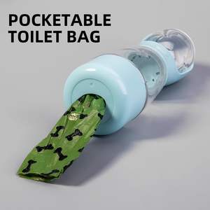 Botella de Agua 3 en 1 para Perros, a Prueba de Fugas, con Contenedor de Comida y Porta Bolsas para Excrementos, para Viajes al Aire Libre, Dispensador Portátil para Mascotas - Product Image 3