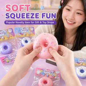 ของเล่นบีบ OEM Lovely Sweety Squishy Fidget 12 แบบ ดีไซน์พาสเทลหลากหลายรูปแบบ รูปทรงโดนัทและอุ้งเท้าแมว วัสดุพลาสติกสำหรับทุกเพศ - Product Image 2