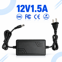 Adaptateur secteur de bureau personnalisé en gros avec protection contre les surtensions 18W 1.5A 12V pour système de caméra CCTV et moniteur portable