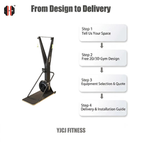 Máquina de Entrenamiento de Esquí con Manijas Dobles, Ventilador con Resistencia al Viento, Base Estable y Resistente para Equipos de Gimnasio