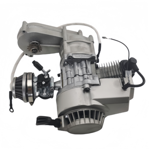 Nuevo conjunto de motor de <span class=keywords><strong>Mini</strong></span> Moto Dirt <span class=keywords><strong>Bike</strong></span> de 2 tiempos de 49cc con carburador CDI encendido Kick Start motocicleta eléctrica - Product Image 2