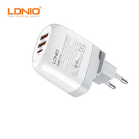 LDNIO A3511Q 65W גן פ"ד סופר מיני תשלום מהיר USB C קיר מתאם תקע אוניברסלי נסיעות מטען