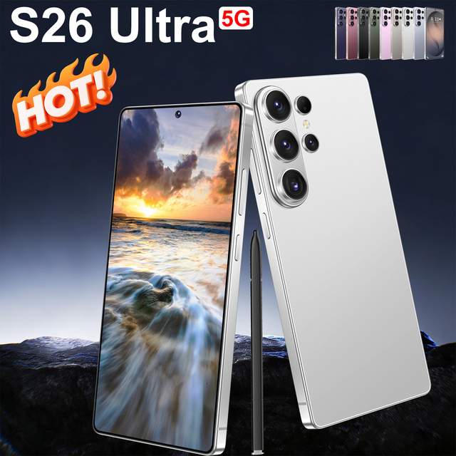 Wholesale S26 Ultra 5G Phone 16GB+1TB Extra Large Memory 72+108MP Camera Unlocked Mobile Phone