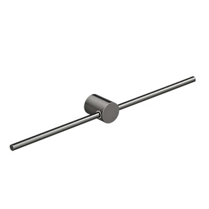 Minimalist Towel Rack Aluminum Alloy Self-Adhesive Wall Mounted Gunmetal Gray Single Bar Bathroom Storage Shelf - Product Image 5