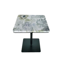 Meubles de restaurant de luxe pour hôtel chinois, table de café carrée personnalisée, salon de thé, mobilier commercial en marbre, banquette de restaurant