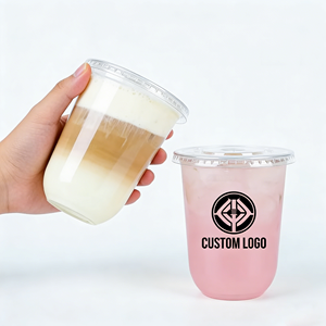 Vasos Desechables de Doble Pared de Plástico PET para Jugo, Leche y Té, 90 mm de Diámetro, Transparentes, Personalizados, 16 oz, 500 ml, Impresión UV, para Llevar - Product Image 5