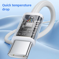 Cable de Datos Tipo C de Carga Rápida PD60W, Resistente, con Cubierta de Nailon Trenzado para Uso con Computadora, Venta al Por Mayor