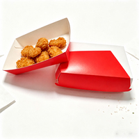 Boîte alimentaire pliante personnalisée en papier, résistante à la graisse, pour emballage à emporter, idéale pour les plats combinés de poulet frit et la livraison.