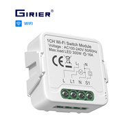 Module de commutation WiFi GIRIER Smart Breaker Relay, prise en charge du contrôle bidirectionnel, domotique Tuya 16A