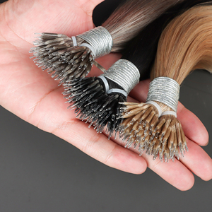 Extensions de <span class=keywords><strong>cheveux</strong></span> naturels Nano Rings lisses, 50 mèches, noir naturel, brun, blond, micro-anneaux, pré-collées, <span class=keywords><strong>cheveux</strong></span> brésiliens Remy - Product Image 1