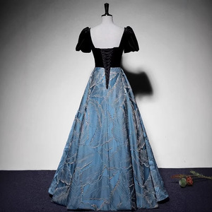 Evening Gown For Women Ball Gown Sweetheart Neckline Natural Waist 3D Stereoscopic Pattern Contrast Color Elegant Formal Dress - Product Image 4