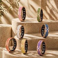 Bague connectée de suivi de santé avec surveillance du rythme cardiaque et du sommeil, étanche IP68, boîtier en acier inoxydable, contrôle via application pour Android/iOS