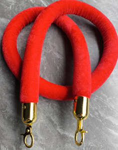 เชือกกั้นฝูงชนแบบมีเสา Red Velvet พร้อมตะขอสีทองสำหรับแขวน เชือก VIP สำหรับตกแต่งงานปาร์ตี้ - Product Image 6