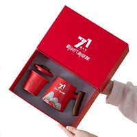 Souvenirs pour les membres du parti, cadeaux culturels rouges pour réunions de branche, cadeaux promotionnels pour événements, ensemble cadeau modèle Yuan Shan Qi Yi de style chinois