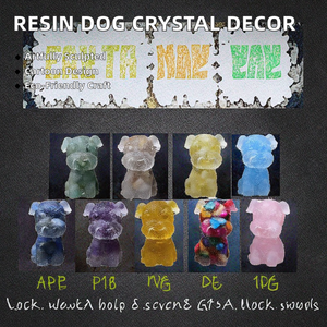 Petite sculpture en résine, impression de dessin animé, chien, décoration de la maison, écologique, ornement pour la Journée de la Terre - Product Image 2