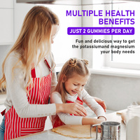 Gummies au potassium, magnésium, vitamines D3, K2, B6 et zinc pour la qualité du sommeil, les niveaux d'énergie et la santé osseuse - 60 gummies