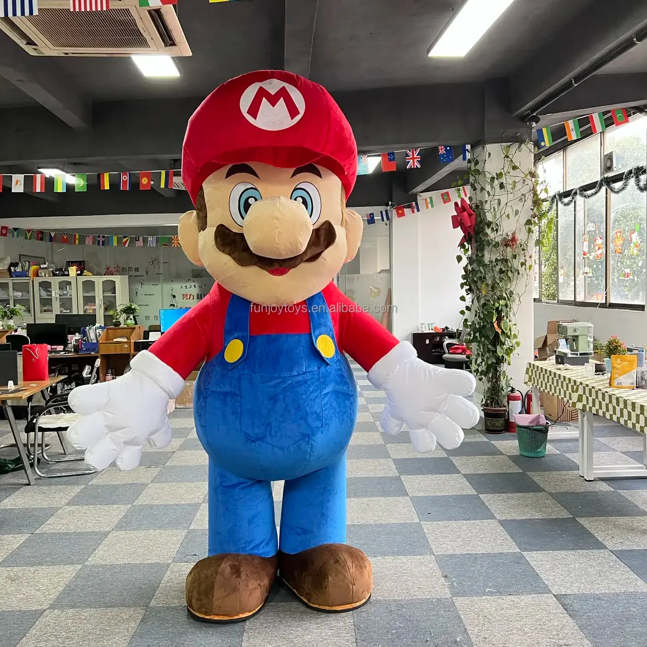2m/2.6m Inflatable cartoon character super mario mascot costume for party
