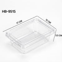 Boîte à dessert et salade transparente en PET de qualité alimentaire, récipient alimentaire en plastique transparent avec couvercle pour boulangerie à emporter
