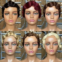 Perruques en gros fabriquées à la machine - Style coupe pixie courte 100% cheveux humains vierges brésiliens noirs, adaptées aux femmes noires