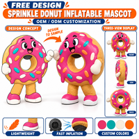 Costume de mascotte gonflable personnalisé en forme de beignet, OEM ODM, publicité alimentaire géante pour adultes, promotion de marque, festival, événement, fête, EVA
