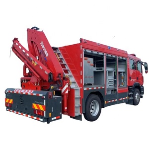 Camión <span class=keywords><strong>de</strong></span> <span class=keywords><strong>Bomberos</strong></span> <span class=keywords><strong>de</strong></span> alta calidad HOWO 4X2 camión <span class=keywords><strong>de</strong></span> <span class=keywords><strong>bomberos</strong></span> <span class=keywords><strong>de</strong></span> polvo seco con grúa <span class=keywords><strong>de</strong></span> pluma articulada - Product Image 1